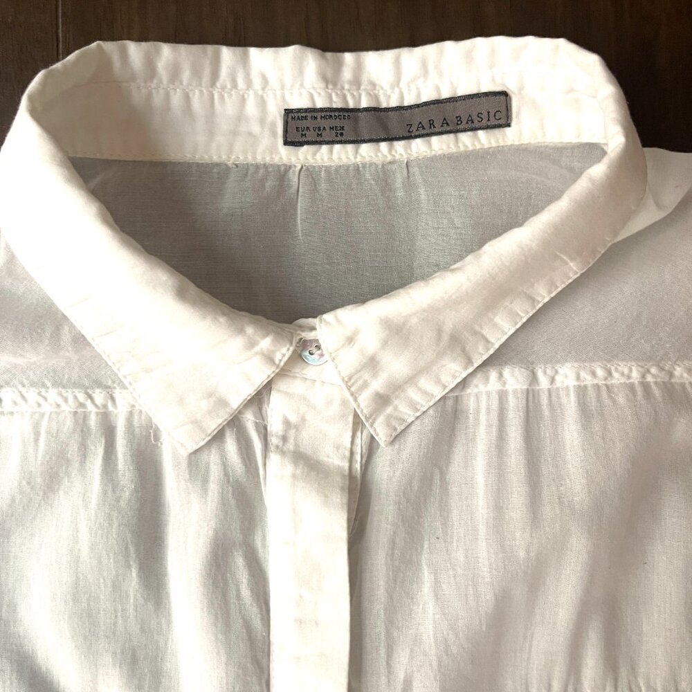ZARA BACIK COTTON BUTTOM DOWN SHORT SLEEVERS SHIRT M - Picture 6 of 10